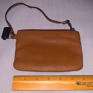 Coach wristlet, camel